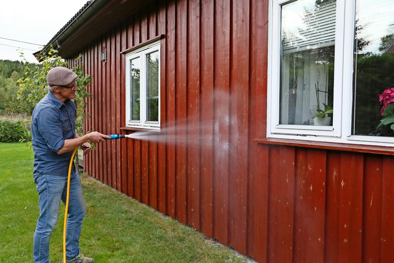 Vaske hus utvendig Vaske fasade